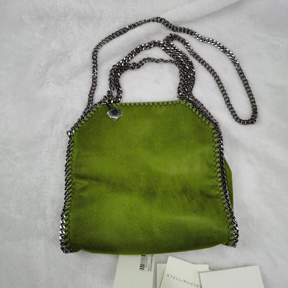 STELLA MCCARTNEY Falabella Tote Bag Teal Kiwi Green